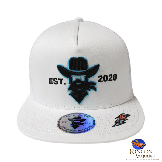 Gorra De Rancho Hats Longhorn Blanco/Negro