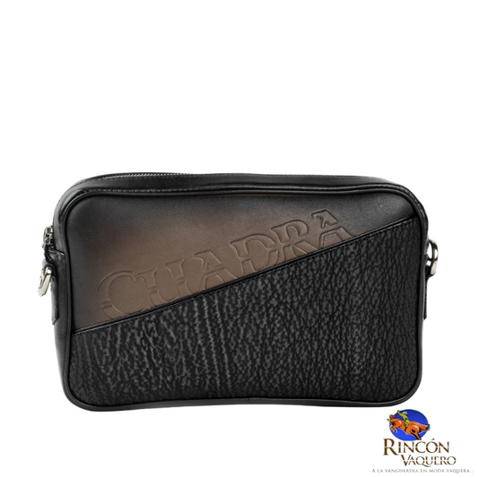 Bolsa Caballero Cuadra Tiburón Café