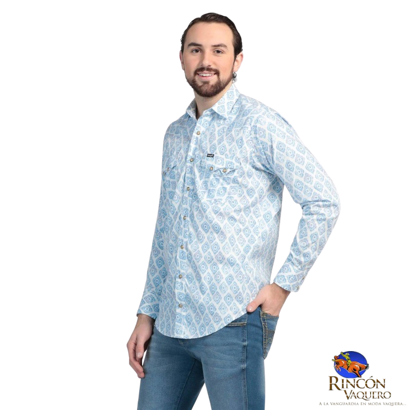 Camisa Vaquera Wrangler caballero 20 Extreme Slim Manga Larga 907