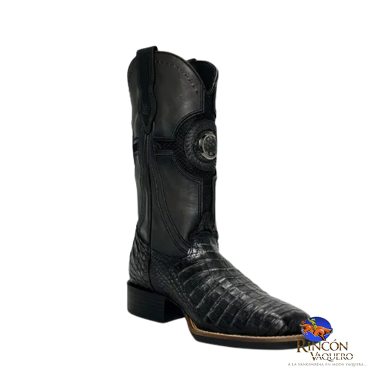Bota rodeo Orígenes en piel genuina de fuscus para caballero