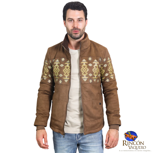 Chamarra acolchado beige para caballero