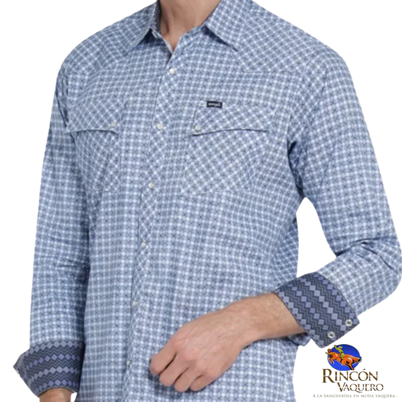 Camisa Vaquera Wrangler caballero 20 Extreme Slim Manga Larga 712