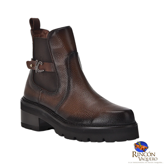Bota casual en piel genuina de venado para dama