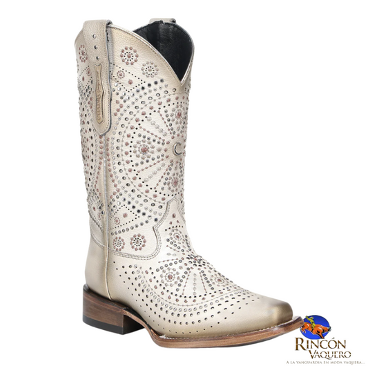 Bota rodeo en piel genuina para dama