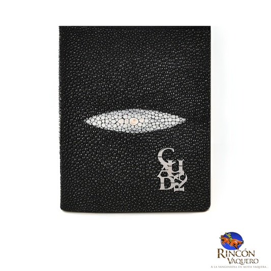 Cartera en piel genuina de mantarraya para caballero