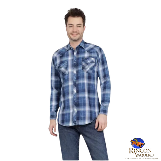 Camisa vaquera Wrangler caballero regular manga larga 951