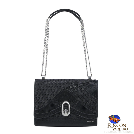 Bolso de hombro en piel genuina de mantarraya para dama