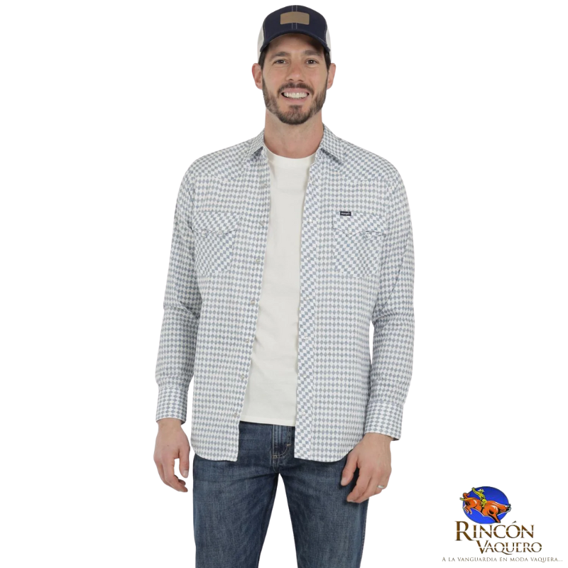 Camisa Vaquera Wrangler caballero 20 Extreme Slim Manga Larga 820