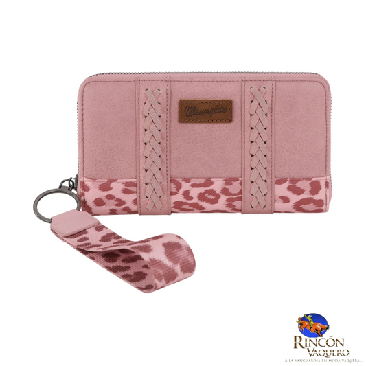 Cartera Wrangler con estampado de leopardo - Rosa leopardo