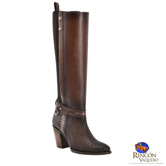 Bota para dama en piel genuina de res