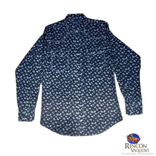 Camisa vaquera Wrangler caballero regular manga larga 673