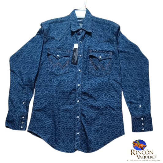 Camisa Vaquera Wrangler caballero 20 Extreme Slim Manga Larga 490