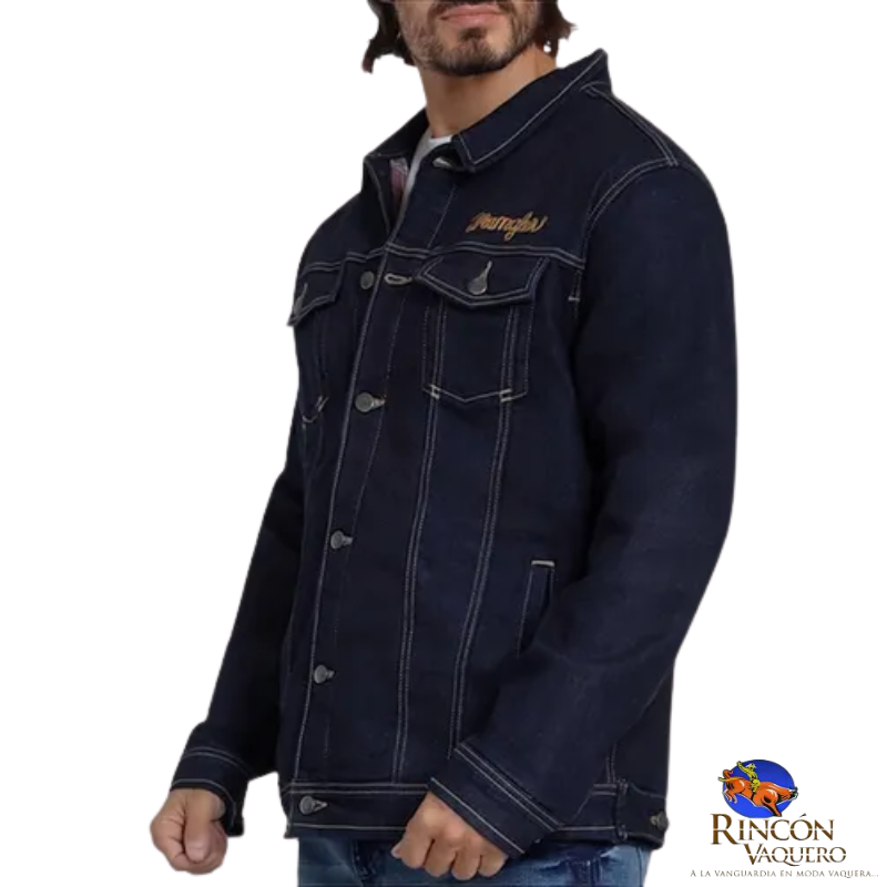 Chaqueta vaquera estilo camionero con forro de franela estilo western wrangler