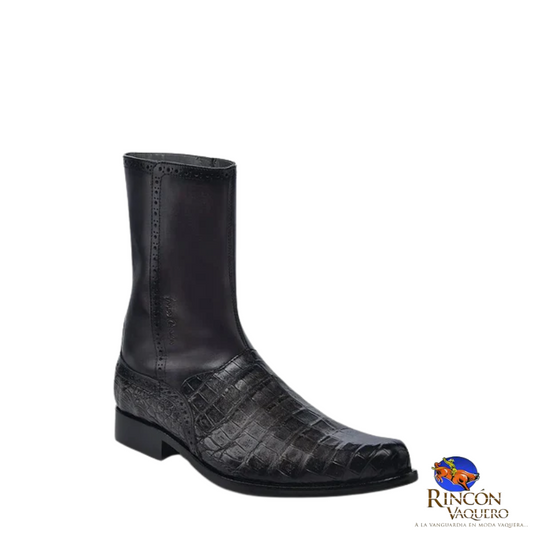 Bota formal para caballero en piel genuina de caimán