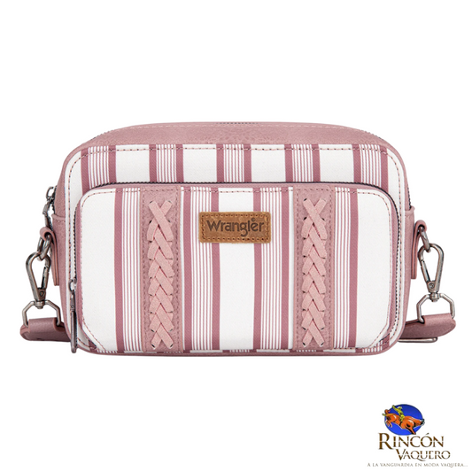 Bolso bandolera Wrangler con estampado retro y compartimento para billetera