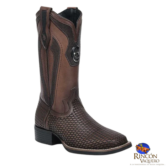 Bota para caballero en piel genuina de res