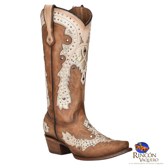 Bota para dama en piel genuina de res