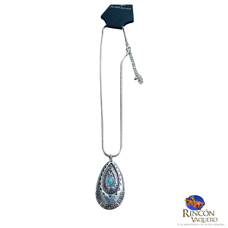 Collar Austin Accent Turquesa y plata