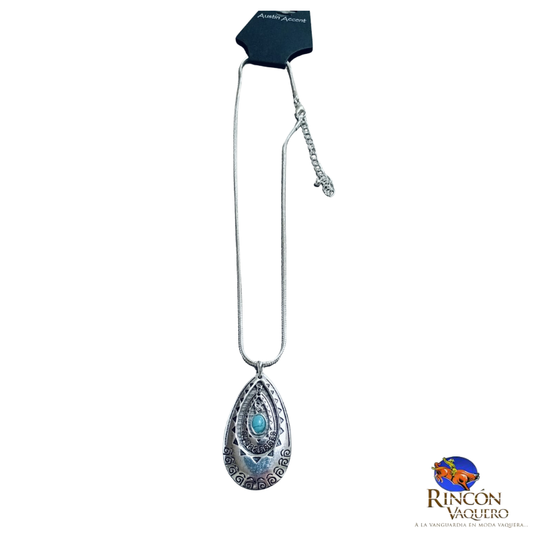 Collar Austin Accent Turquesa y plata