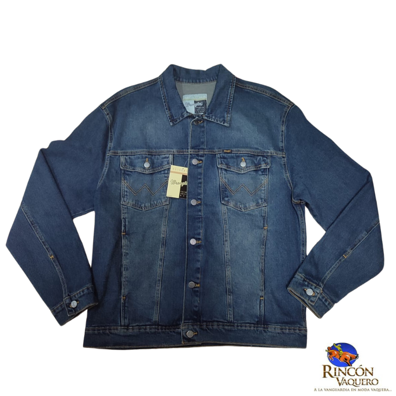 Chaqueta vaquera estilo camionero con forro de franela estilo western wrangler