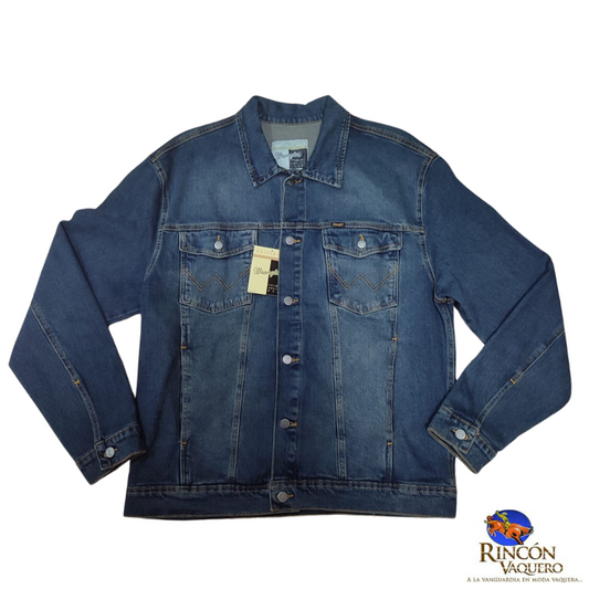 Chaqueta vaquera estilo camionero con forro de franela estilo western wrangler