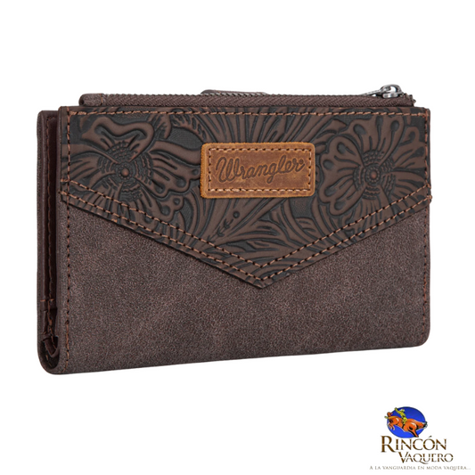 Cartera plegable con tarjetero Wrangler con diseño floral