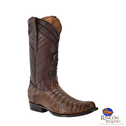 Bota tradicional en piel genuina de fuscus para caballero