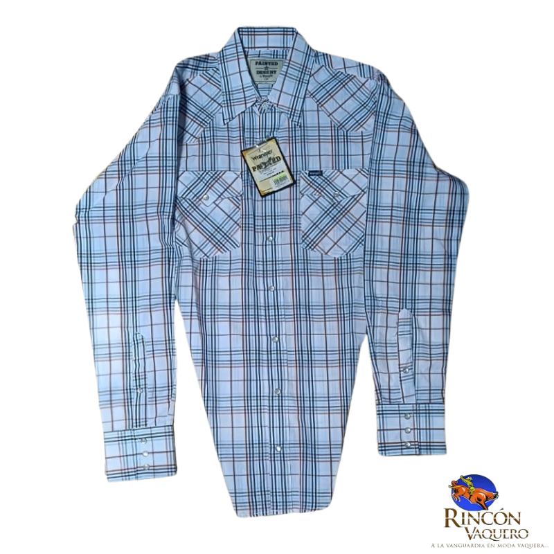 Camisa vaquera Wrangler caballero regular manga larga 737