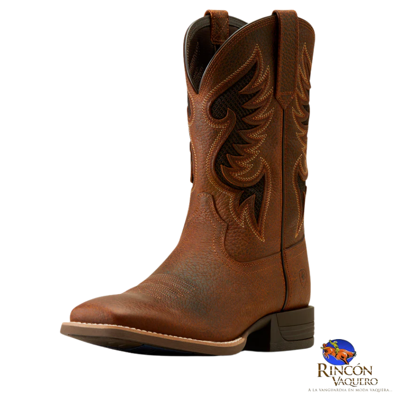 Bota Ariat Vaquera Cowpuncher Brown Oiled Rowdy VentTEK