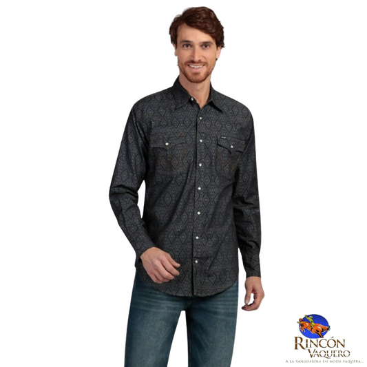 Camisa Vaquera Wrangler caballero 20 Extreme Slim Manga Larga 781