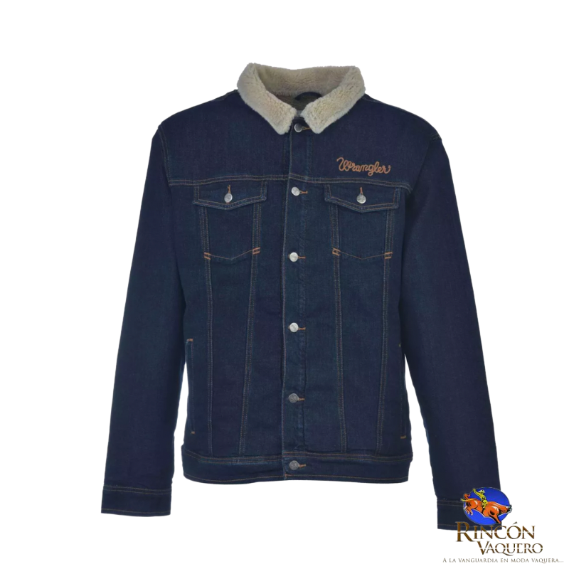 Chaqueta vaquera estilo camionero con forro de sherpa estilo western wrangler