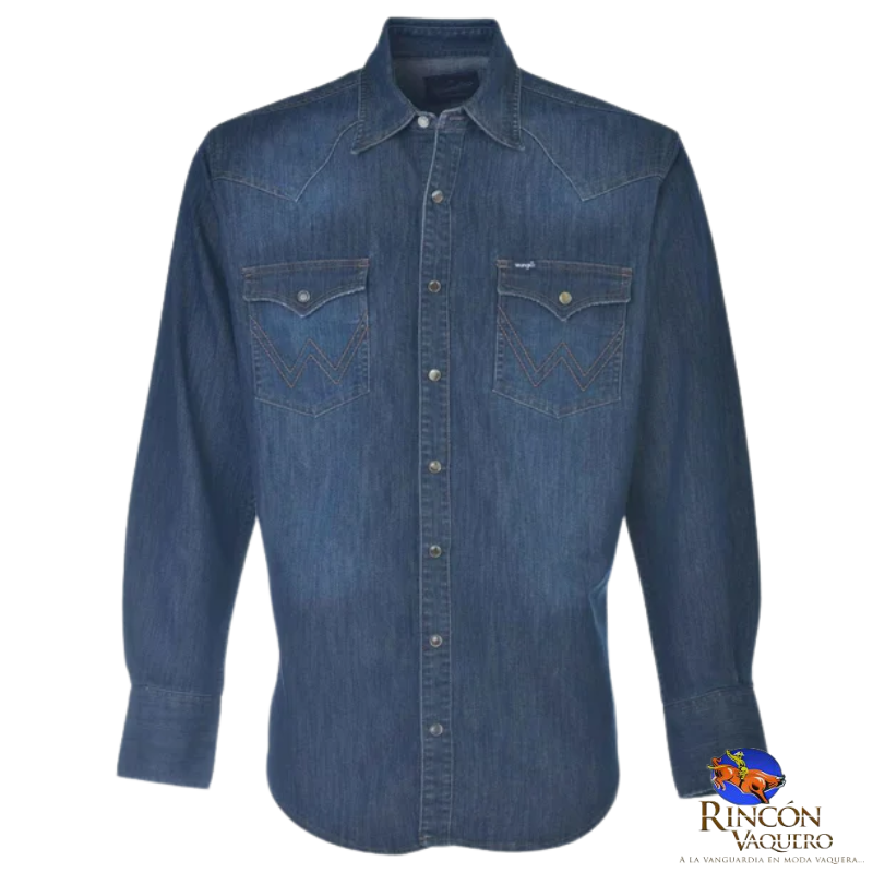 Camisa Wrangler caballero slim-fit manga larga O41