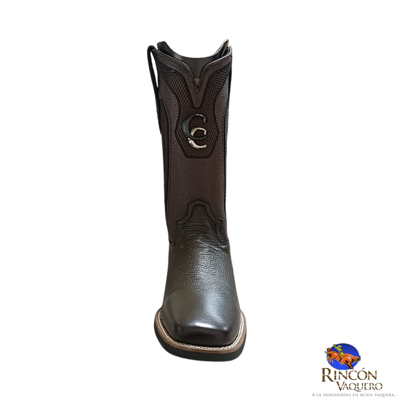 Bota para caballero en piel genuina de venado