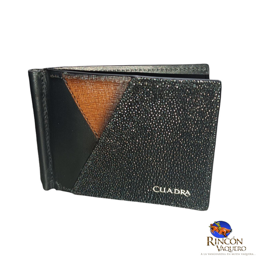 Cartera para caballero en piel genuina de Mantarraya
