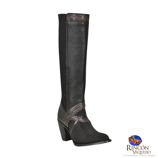 Bota casual en piel genuina de mantarraya para dama
