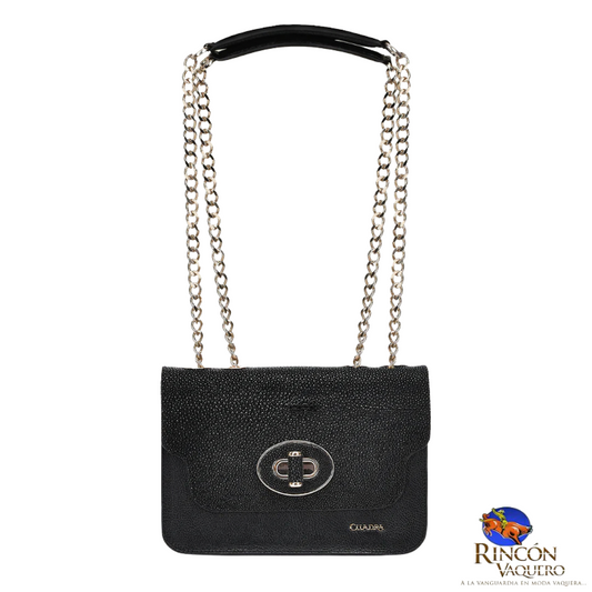 Crossbody en piel genuina de mantarraya