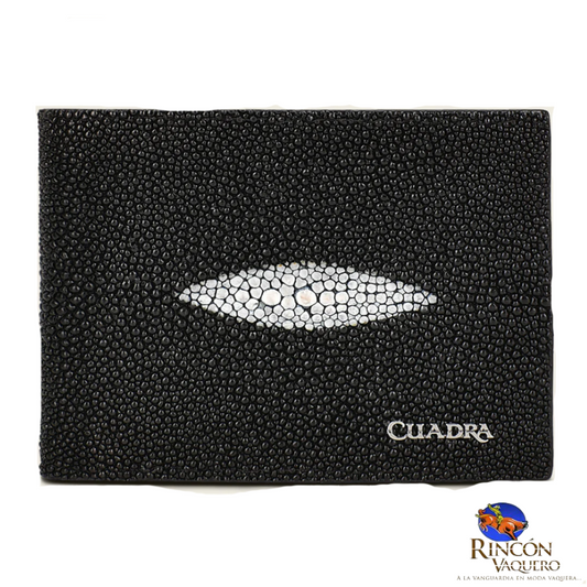 Cartera Caballero Cuadra Mantarraya Negro