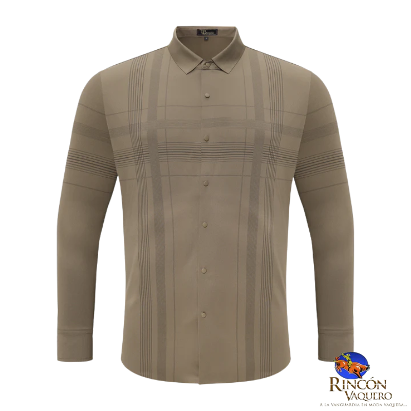 Camisa a cuadros Noble Knight con botones color caqui