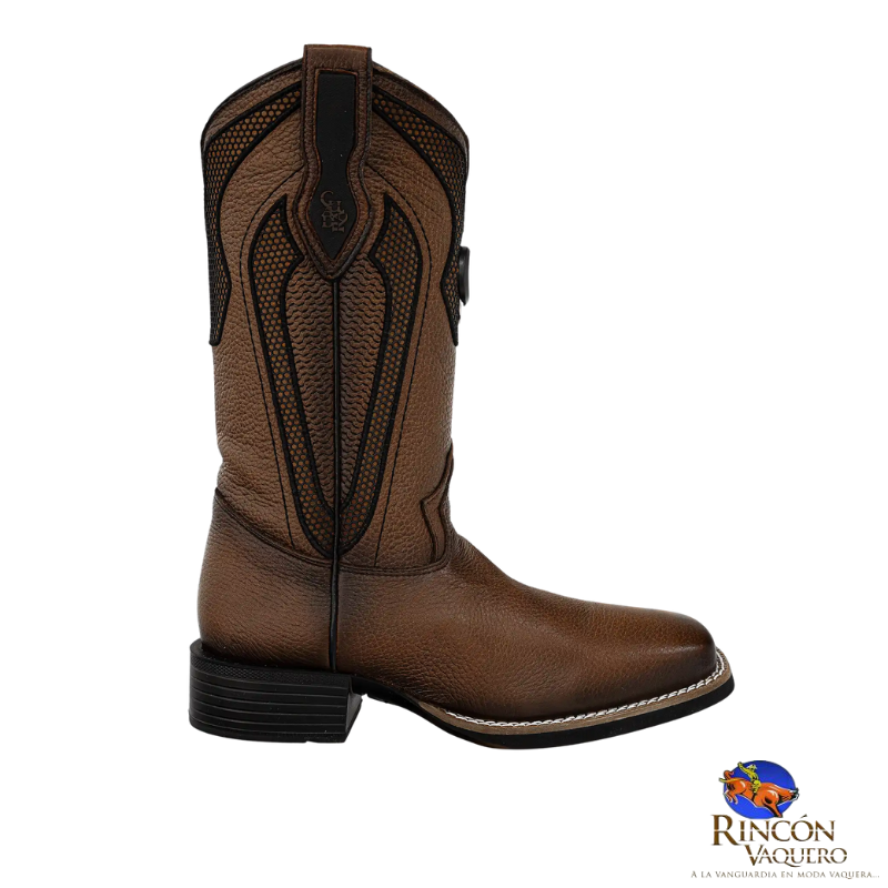 Bota para caballero en piel genuina de venado