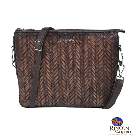Bolsa Cuadra Res Natural Chocolate Dama