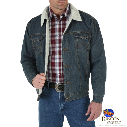 Chaqueta vaquera estilo camionero con forro de sherpa estilo western de Wrangler