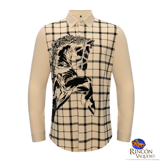 Camisa Bronco Edge con botones DORADA