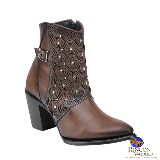 Botin para dama en piel genuina