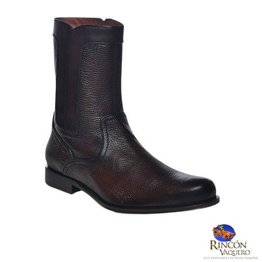 Bota de vestir en piel genuina de venado para caballero