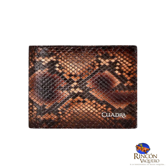 Cartera para caballero en piel genuina de Pitón Miel