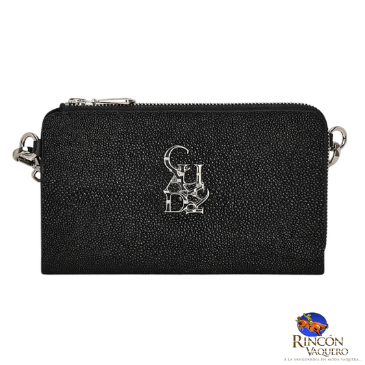 Cartera en piel genuina de mantarraya para dama