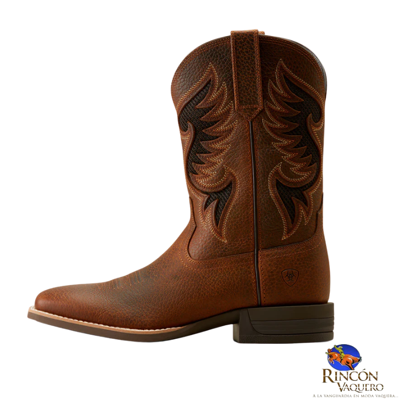 Bota Ariat Vaquera Cowpuncher Brown Oiled Rowdy VentTEK