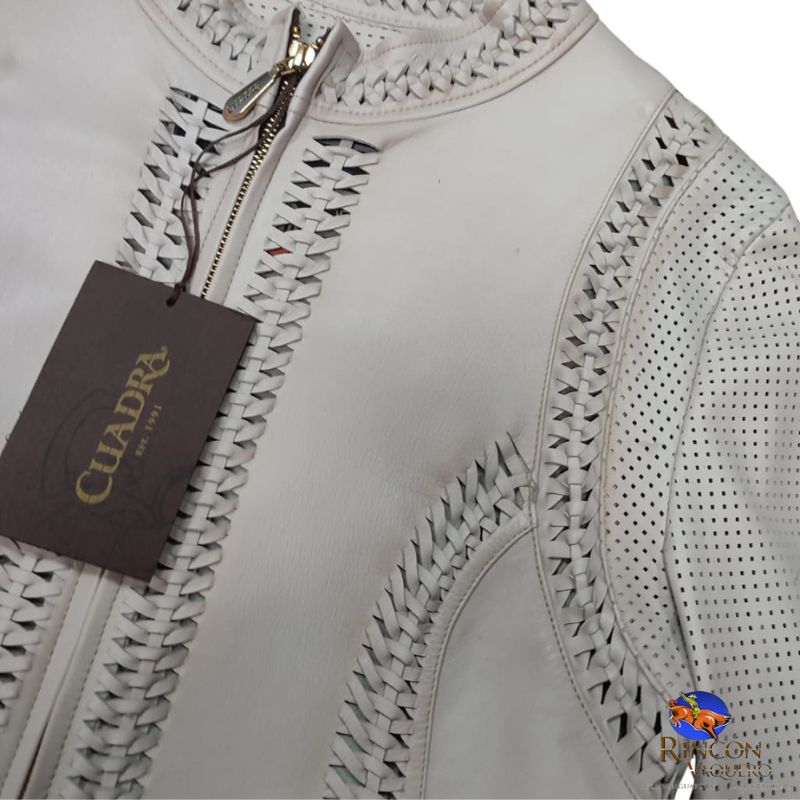 Chamarra en piel autentica para dama