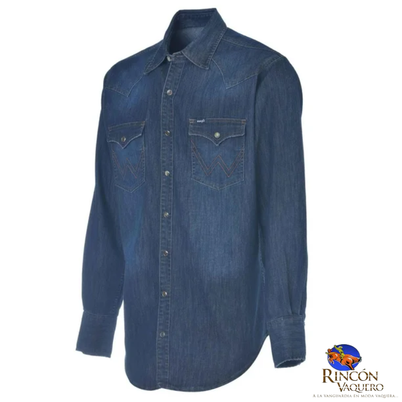 Camisa Wrangler caballero slim-fit manga larga O41