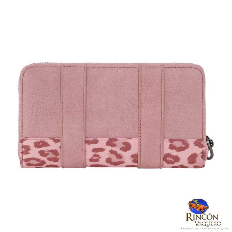 Cartera Wrangler con estampado de leopardo - Rosa leopardo